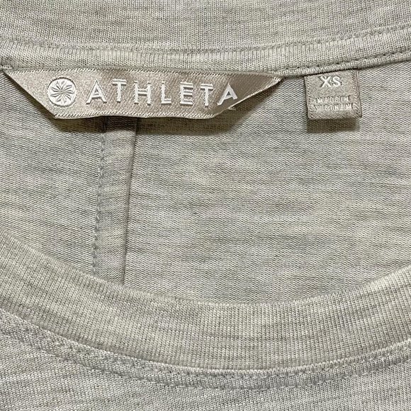 Athleta XS Grey Heather Front Twist Oversized Sweatshirt - Picture 4 of 6